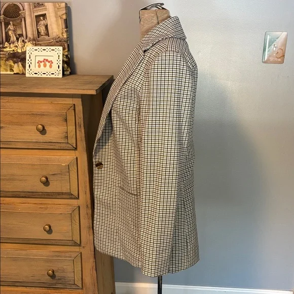 A New Day Blue & Charcoal Plaid Single Breast Blazer - Picture 4 of 13